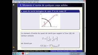 335 Mécanique rationnelle Série 06 Exercice 41 Matrice dinertie de quelques formes solides [upl. by Giarla767]
