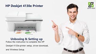 HP Deskjet 4130e printer setup  Unbox HP Deskjet 4130e printer  WiFi setup [upl. by Ogeid]