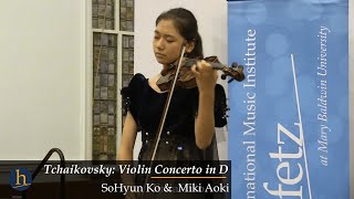 Tchaikovsky Violin Concerto in D I Allegro moderato  SoHyun Ko 고소현 violin Miki Aoki piano [upl. by Ellivro353]