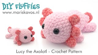 How to crochet a Axolotl  Beginner friendly  ALMOST NO SEW Amigurumi pattern [upl. by Nevin]