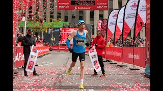 STWM 2018 Cam Levins smashes 43year old Canadian Marathon Record [upl. by Hulbig]