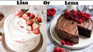 💝Lisa or Lena😍  strawberry 🍓 VS chocolate 🍫  sweets ✨️ food viral lisaandlena lisa [upl. by Shult382]