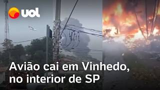 Avião cai em Vinhedo no interior de São Paulo vídeo mostra o momento da queda [upl. by Audwen]