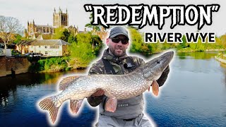 River Wye “REDEMPTION” Giant Pike  Fly Fishing For Pike [upl. by Mehala240]