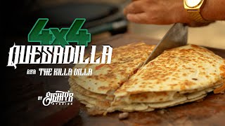 4x4 Quesadillas aka the quotKilla Dillaquot grilled to perfection on the Big Green Egg MiniMax [upl. by Drofniw]