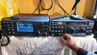 Icom IC7800 Versus Yaesu FT1000D  Reception Comparison on 20 Meterband [upl. by Atsirhcal]