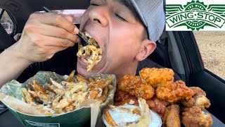 Wingstop mukbang [upl. by Enyrb]