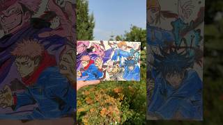 art acrylicpainting fypシ゚viral anime paintedglass paintingstyles jujutsukaisen [upl. by Airdna]