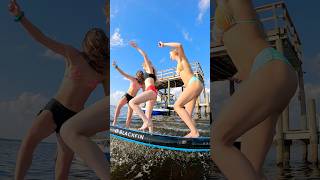 Paddle board balance challenge with itsleleslife and issyeden [upl. by Llennod]