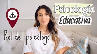 PSICOLOGÍA EDUCATIVA  EN QUE PUEDE TRABAJAR UN PSICÓLOGO [upl. by Clyte989]