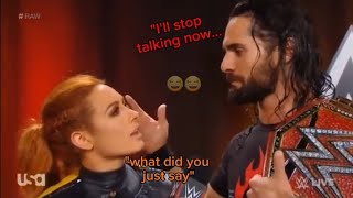 Becky Lynch amp Seth Rollins funny moments ft brollins being chaotic dorks brollins [upl. by Ahsiad]