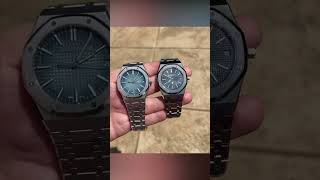 Audemars Piguet Royal Oak Couple 15510BC Ice Blue and 16202ST 50th Anniversary [upl. by Tneicniv]