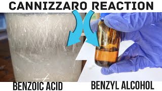 Cannizzaro Reaction  Benzyl alcohol and Benzoic Acid from Benzaldehyde [upl. by Silevi]