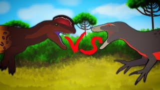 Dilophosaurus vs Orkoraptor Battle Animation Stick Nodes [upl. by Kal930]