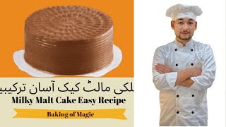 Milky Malt Cake Easy Recipe  Home Made [upl. by Isaac]