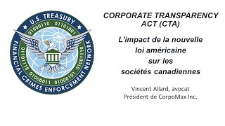 Webinaire Corporate Transparency Act  Limpact de la loi américaine sur les sociétés canadiennes [upl. by Worden]