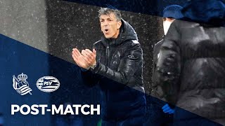 POSTPARTIDO  Imanol quotGran trabajoquot  Real Sociedad 30 PSV Eindhoven  UEFA Europa League [upl. by Lydon]