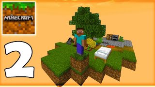 Minecraft PE  SKYBLOCK SURVIVAL  Gameplay Walkthrough Part 2  MCPE Skyblock [upl. by Finbur873]