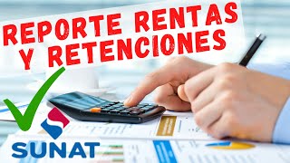 Certificado de Retenciones y Rentas SUNAT  Reporte Tributario de Renta y Retenciones 5ta Categoria [upl. by Adlihtam]