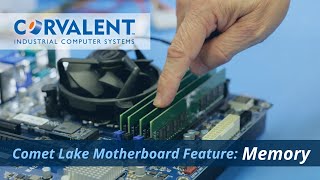 Corvalent Comet Lake 10th Gen Motherboard Feature Memory Features [upl. by Ellenig]