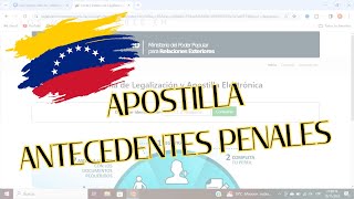 Cómo apostillar antecedentes penales de Venezuela 🇻🇪 venezolanosenPerú venezolanosporelmundo [upl. by Trista]