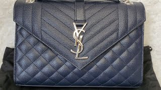 YSL Saint Laurent Medium Envelope Bag  What Fits [upl. by Yearwood40]