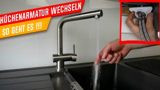 Wasserhahn austauschen montieren Küchenarmatur wechseln fix kitchen faucet  installation [upl. by Monto137]