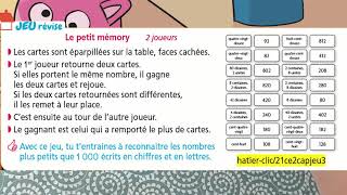 La rubrique Jeu revise dans Cap maths CE2 2021  Le Memory [upl. by Nalhsa]