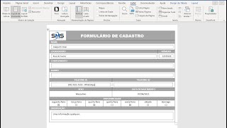 Formulário de Cadastro Completo Word  Passo a passo  Top Profissional [upl. by Uzia]