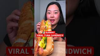 Trying Subways Viral Tuna Sandwich subway sandwich [upl. by Aremaj]