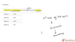 Activity of succinic dehydrogenase involves sthe following in TCA cycle [upl. by Selle]