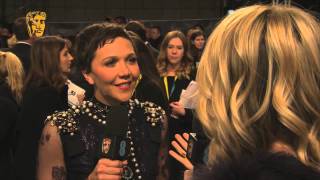 Maggie Gyllenhaal  BAFTA Film Awards Red Carpet 2014 [upl. by Aisauqal]