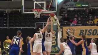 NDSU Womens Basketball Upsets South Dakota State 8378 [upl. by Nivled]