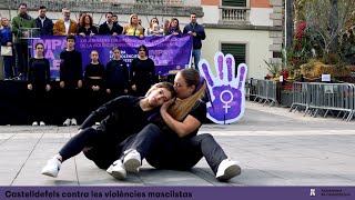 Castelldefels mostra el seu rebuig a la violència envers les dones i les nenes [upl. by Suoirred979]