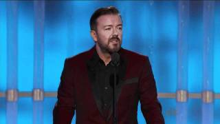 Ricky Gervais Golden Globes 2012  Kim Kardashian amp Kate Middleton Joke HD [upl. by Poree]