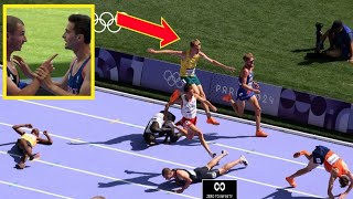 George Mills Fall Olympic 5000m  George Mills fall down mens amp injured in 5000m men olympics 2024 [upl. by Hannover]