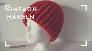 Gerippte Mütze häkeln Beanie häkeln [upl. by Artep676]