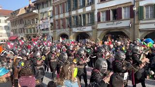 Les Pampanas  Fastnacht Murten 2023  Umzug am Sonntag beide Runden [upl. by Suirtemid98]