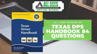 Texas DPS Drivers Handbook 84 Questions with Answers 2023 [upl. by Kacerek]