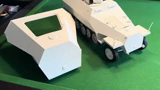 RC German halftrack scale 110 and first part scale 16 will look amazing [upl. by Alla]