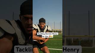 Tackling Derrick Henry be like‼️🤣 footballshorts americanfootball nfl [upl. by Yug]