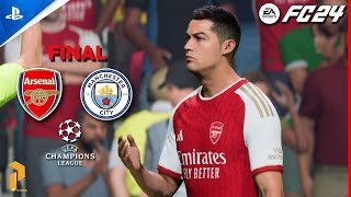 FC 24  Arsenal Vs Manchester City  Ft Ronaldo  Final Champions League 2324  PS5™ [upl. by Riegel909]