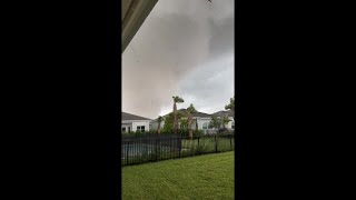 WOW Giant tornado caught in Palm Beach Gardens Florida backyard during Hurricane Milton shorts [upl. by Colton209]