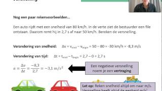 Versnelling en eenparig versnelde beweging [upl. by Aneras]