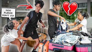 IM LEAVING YOU PRANK ON MY GIRLFRIEND went badshe cried [upl. by Tlihcox]