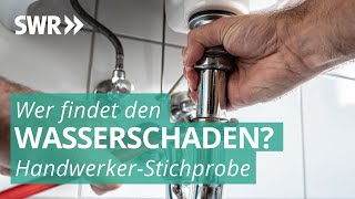 HandwerkerStichprobe LeckOrtungsFirma Wer findet die Ursache des Wasserschadens Marktcheck SWR [upl. by Konikow455]