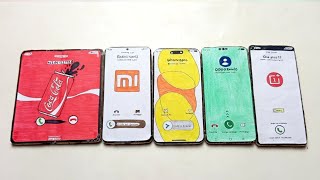 Z fold 5 VS REDMI12 drupe dialer VS IPHONE 15 HUAWEI mate 60 whatsapps VS one plus 11incoming call [upl. by Tiff]