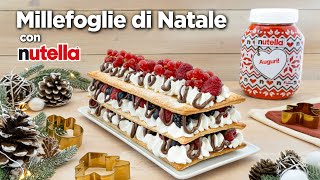 MILLEFOGLIE DI NATALE CON NUTELLA Ricetta Facile  Fatto in Casa da Benedetta [upl. by Kym]