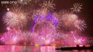 London Fireworks on New Years Day 2011  New Year Live  BBC One [upl. by Ymas]