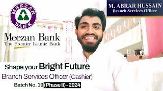 Meezan Bank Cashier Job  Branch Services Officer Batch 2024 [upl. by Sharon]